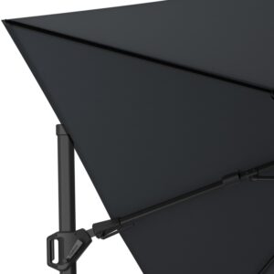 Platinum Schirm Challenger T2 Mattschwarz Mast Jet Black Tuch