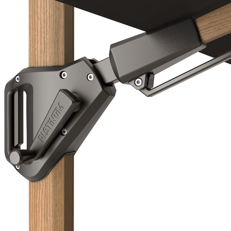 Aluminium-Druckgussgriff und Neigemechanismus des Platinum Challenger T² Teak-Anthrazit