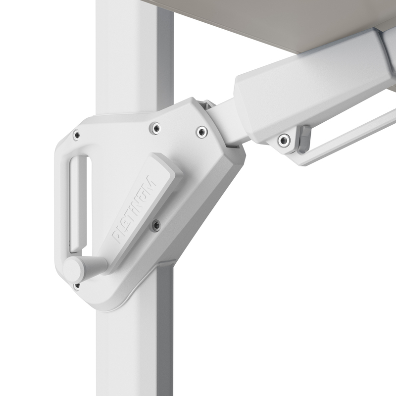 Aluminium-Druckgussgriff und Neigemechanismus des Platinum Challenger T² Weiß