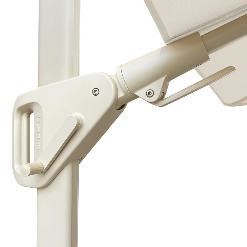 Ampelschirm Platinum Nexus T2 Sandstone Detail Mast Gestell Kurbel