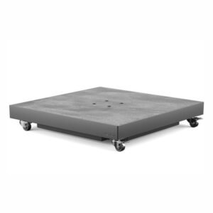 Schirmständer mit Keramikplatte in Anthrazit und Schwenkrädern