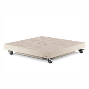 Schirmständer mit Sandstone-Keramikplatte und Schwenkrädern