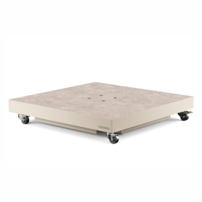 Schirmständer mit Sandstone-Keramikplatte und Schwenkrädern