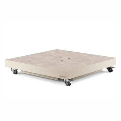Schirmständer mit Sandstone-Keramikplatte und Schwenkrädern