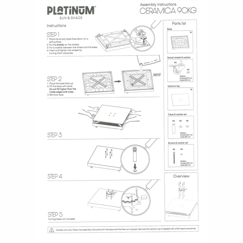 Schirmständer Platinum® Ceramica Anthrazit 90 kg – Bild 6