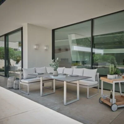 Dining-Loungegruppe STERN® Tammo mit Kufentisch 160×90 cm